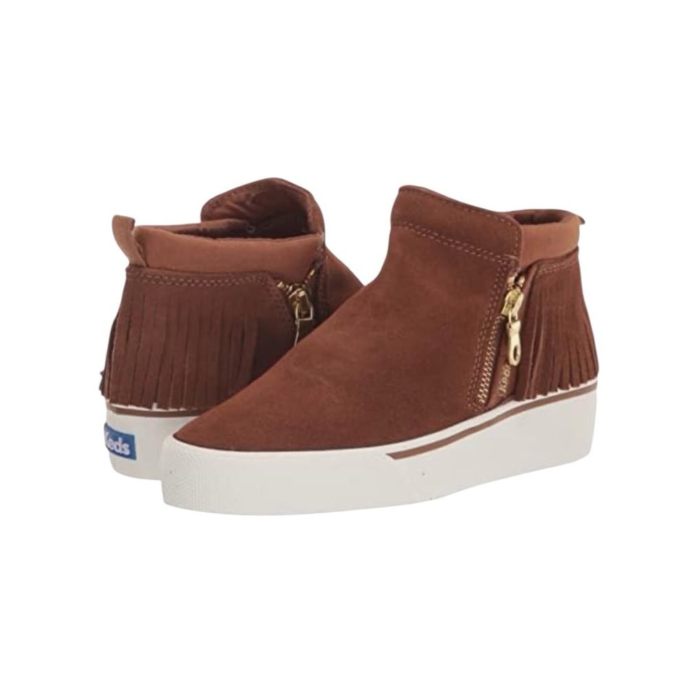 KED’S Women’s “Cooper” Suede Fringe Zip Boot